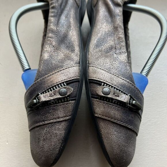 Paul Green Townsend Distressed Metallic Bronze Leather Ballet Flat UK 4.5 US 6.5 - Picture 5 of 16